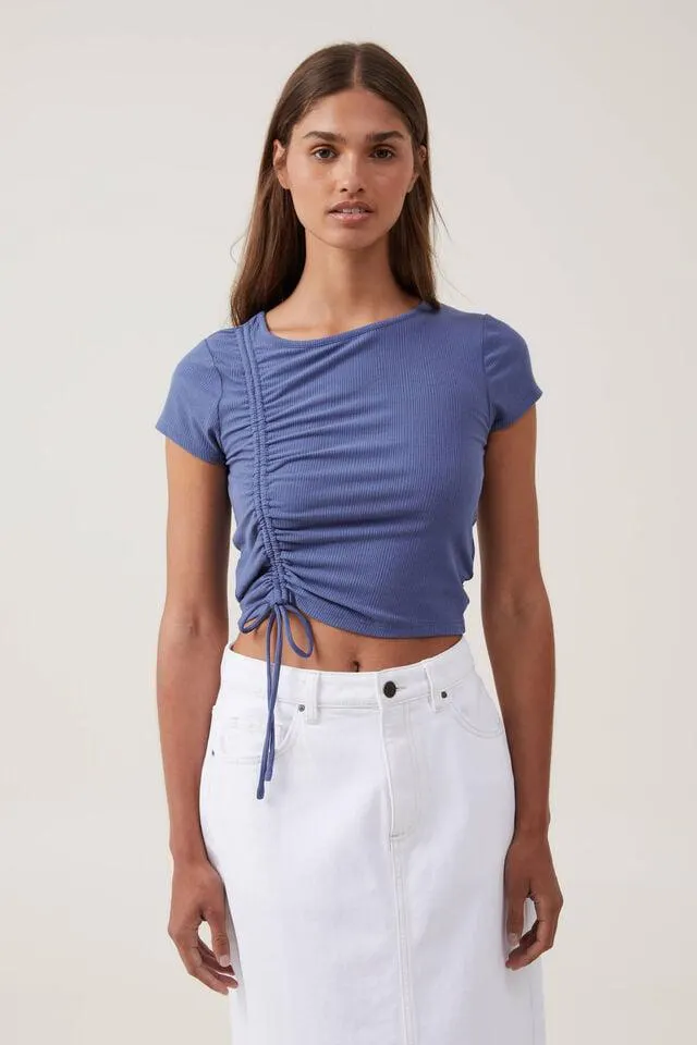 Marli Rouched Front Short Sleeve Top