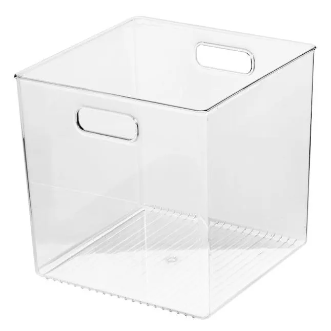 iDesign ( 10-in W x 10-in H x 10-in D ) Clear Plastic Bin