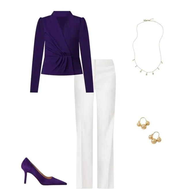 Pleat Waist Wrap Top