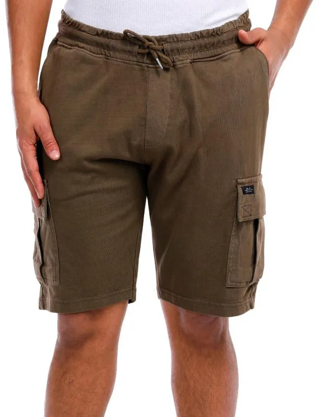 Blend Mens Solid Fleece Cargo Shorts