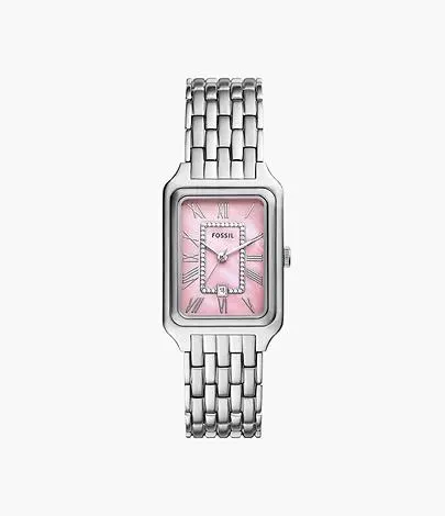 Raquel Three-Hand Date Stainless Steel Watch