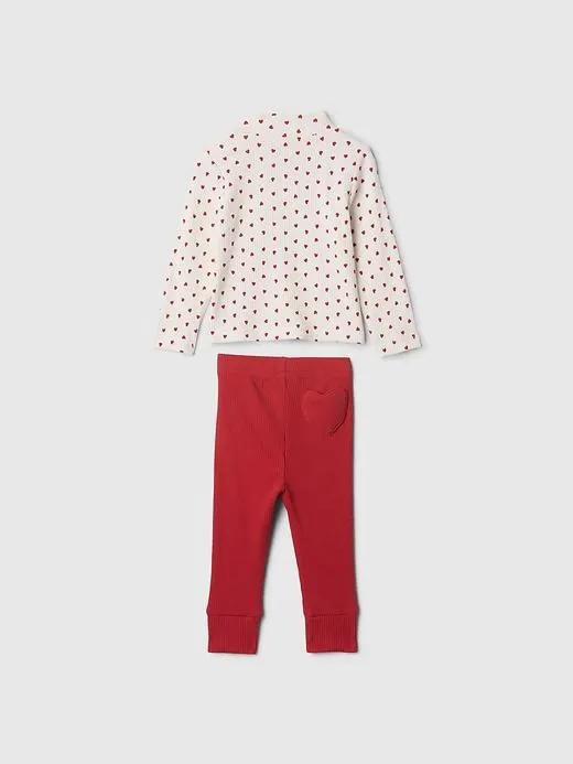 Baby Rib Mockneck Outfit Set