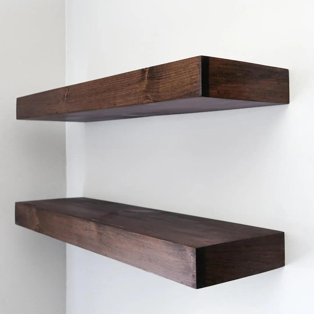 Arzhin Pippi Modern Floating Shelves 3 Inches Thick (Set of 2)