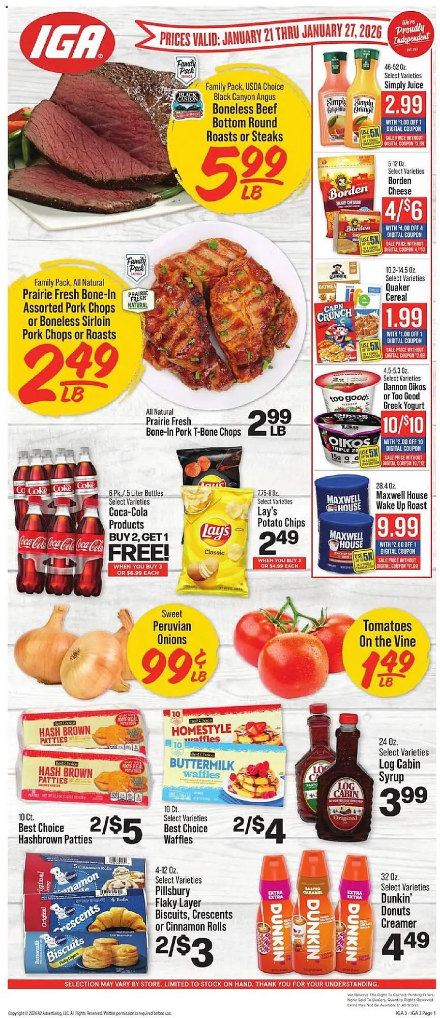 Weekly ad IGA weekly ad from January 22 to January 27 2026 - Page 1