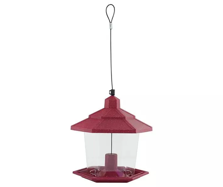 Red Recycled Ecozebo Bird Feeder