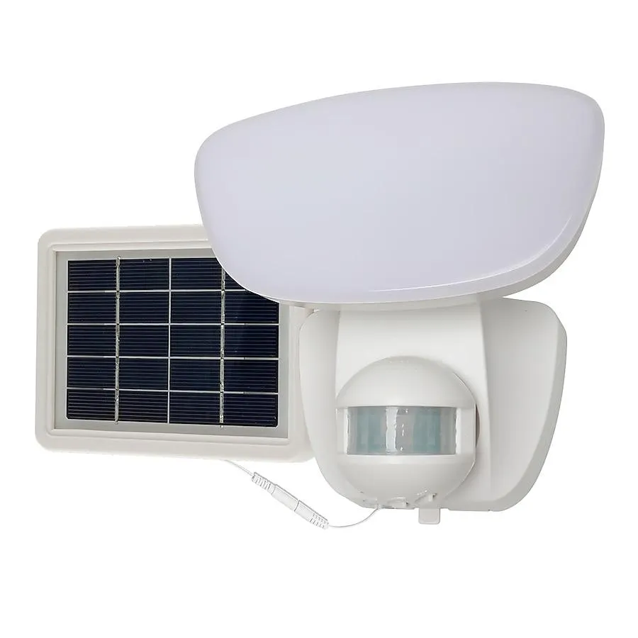 HALO SLFS Series 1000 -Lumens 20 -Watt White Line voltage Bright White Solar LED Flood light Motion Sensor