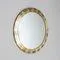 Large Circular Mirror with Polished Brass Frame from Valenti Luce, 1970