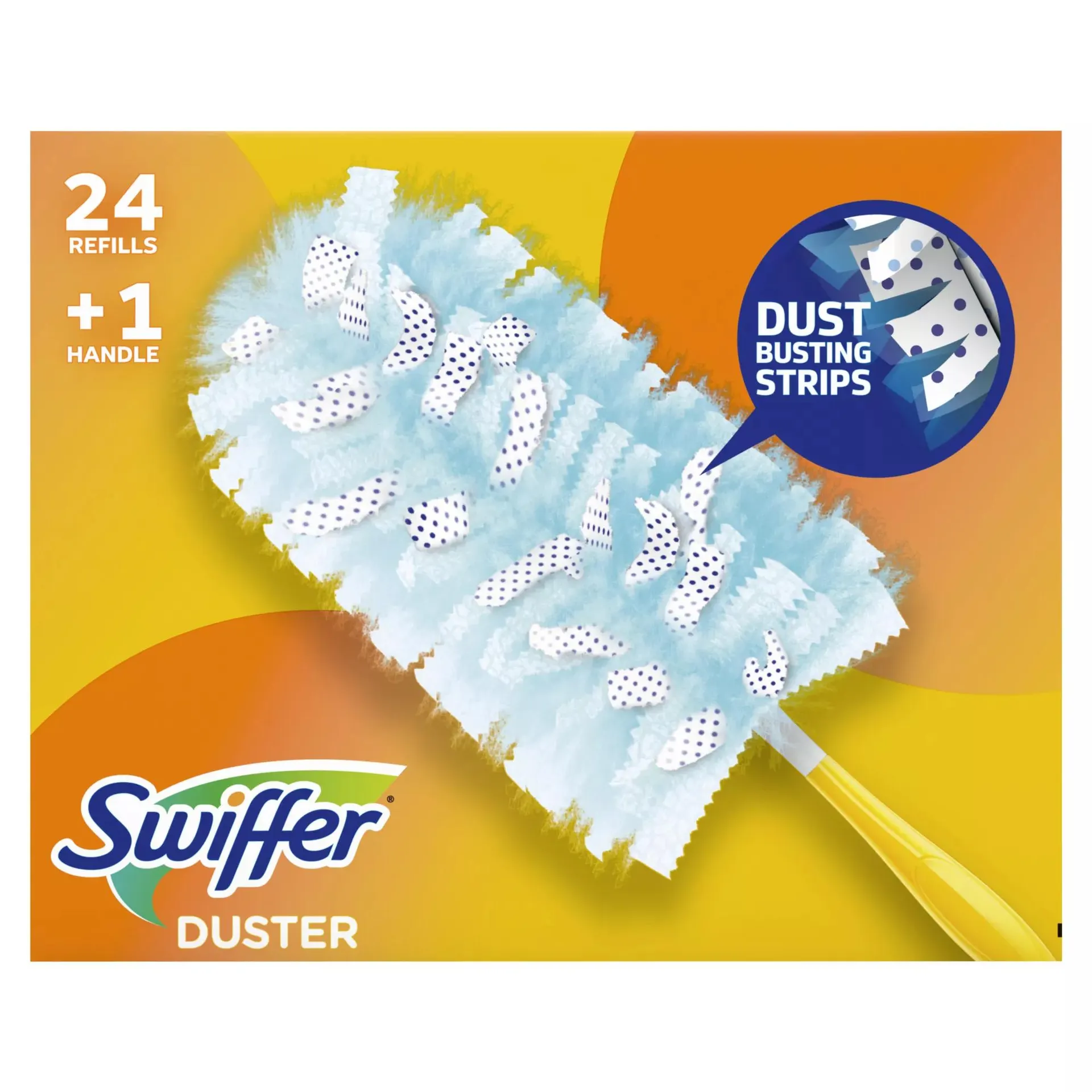 Swiffer Duster Starting Kit with Short Handle, 24 Duster Refills