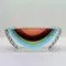 Italian Rectangular Ashtray in Hand Worked Murano Glass by Flavio Poli for Seguso, 1960s
