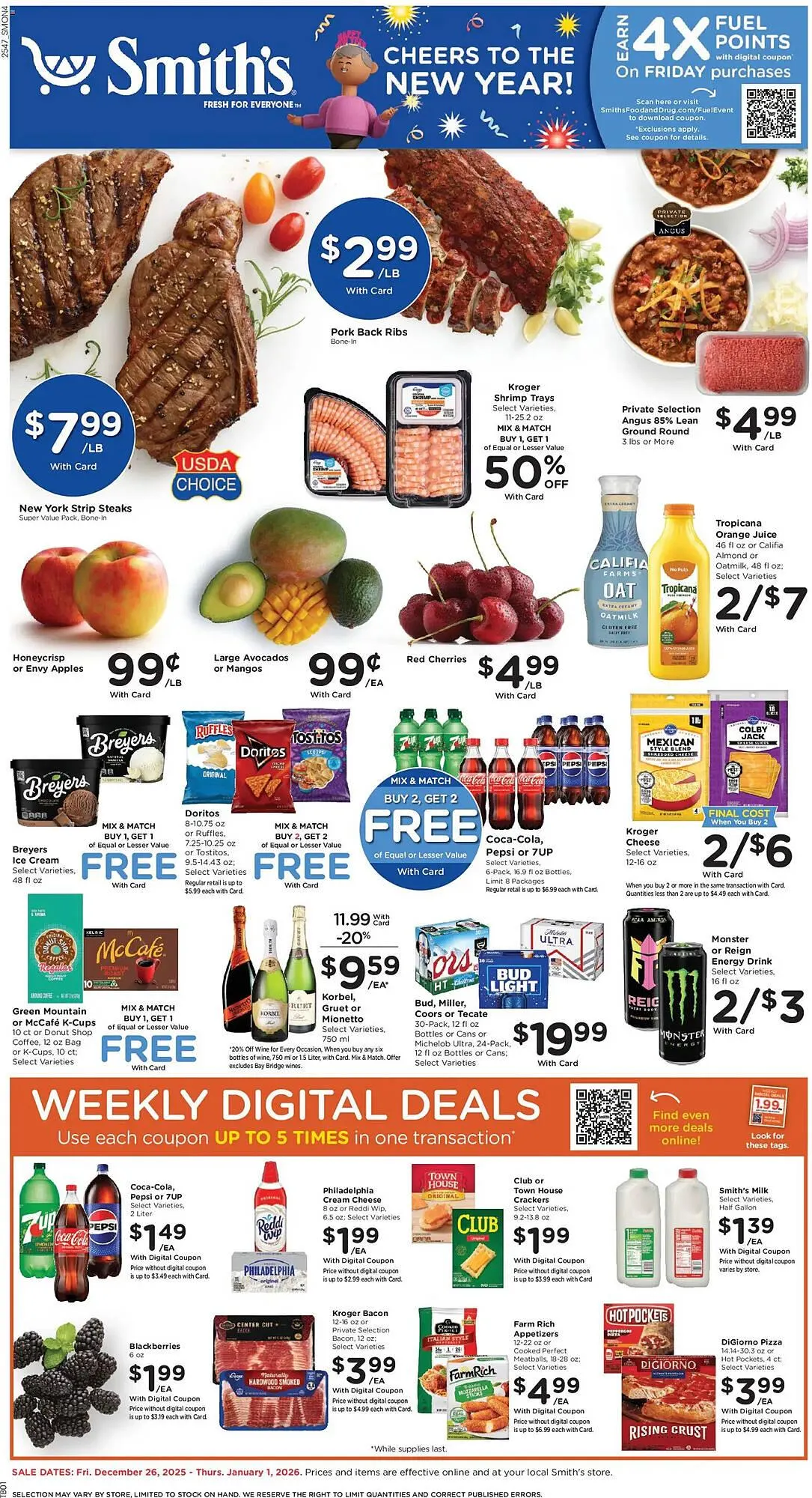 Weekly ad Smith's weekly ad from December 26 to January 2 2026 - Page 1