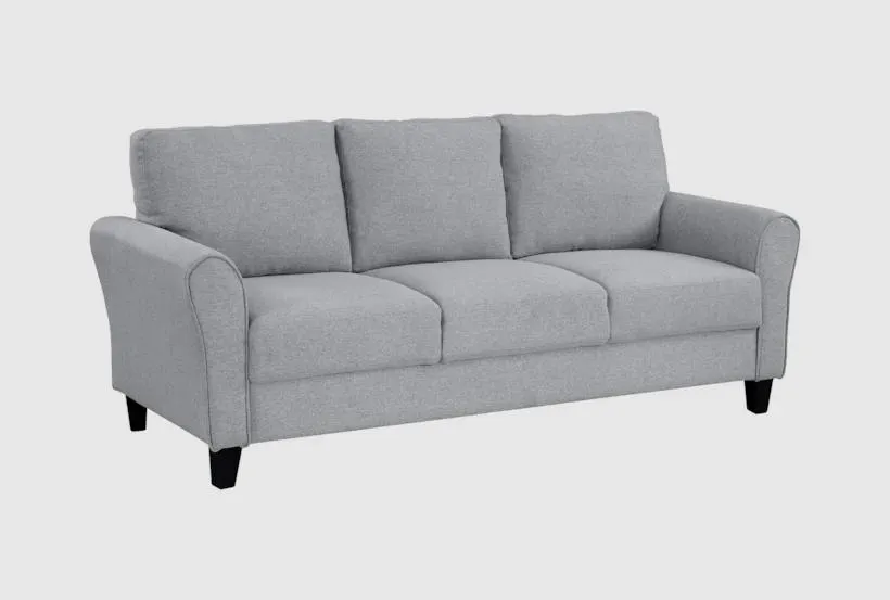 Talon Dark Grey Fabric 80" Sofa
