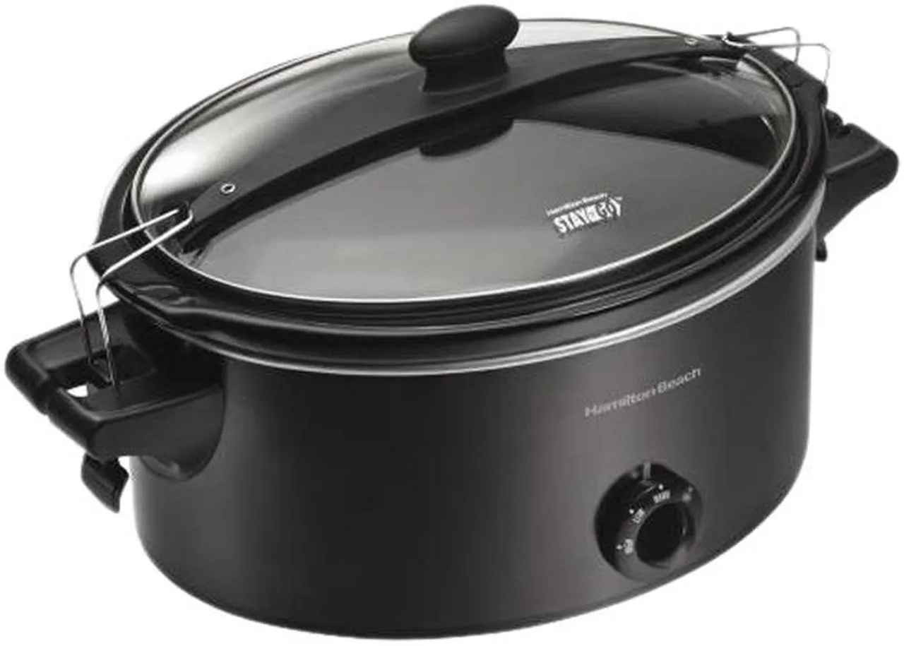 Hamilton Beach 33261 6 Quart Stay or Go Slow Cooker, Black