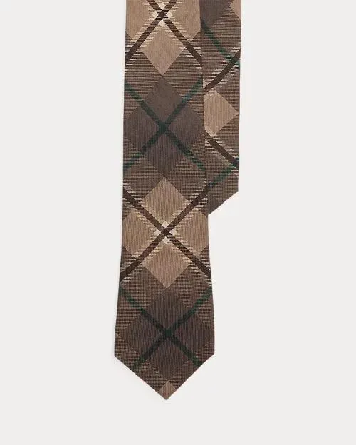 Plaid Cashmere-Silk Tie