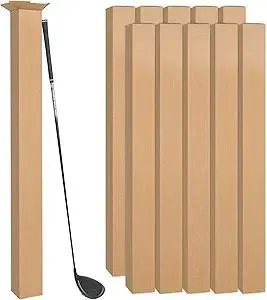Golf Club Shipping Box 4x4x40 Inch, 10 PCS Tall Corrugated Cardboard Boxes, Long Storage Box for Shipping Packaging Moving Mailing