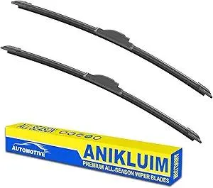OEM Quality 22" + 19" Premium All-Seasons Durable Stable and Quiet Windshield Wiper Blades-J Hook Wipers(Set of 2)