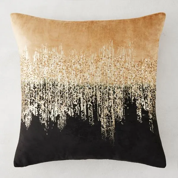 Joie De Vivre Pillow 22" - Gold/Black