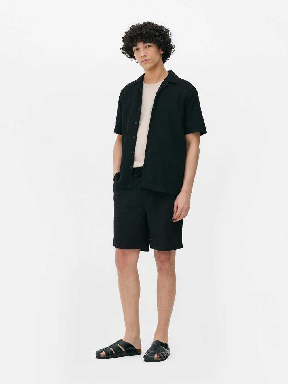 Calções malha cordão