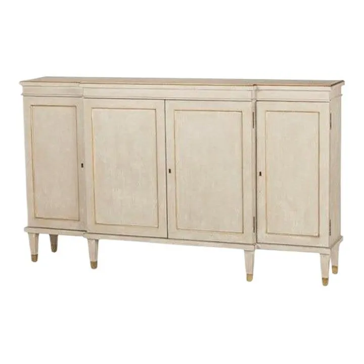 Modern History Gustavian Breakfront Cabinet