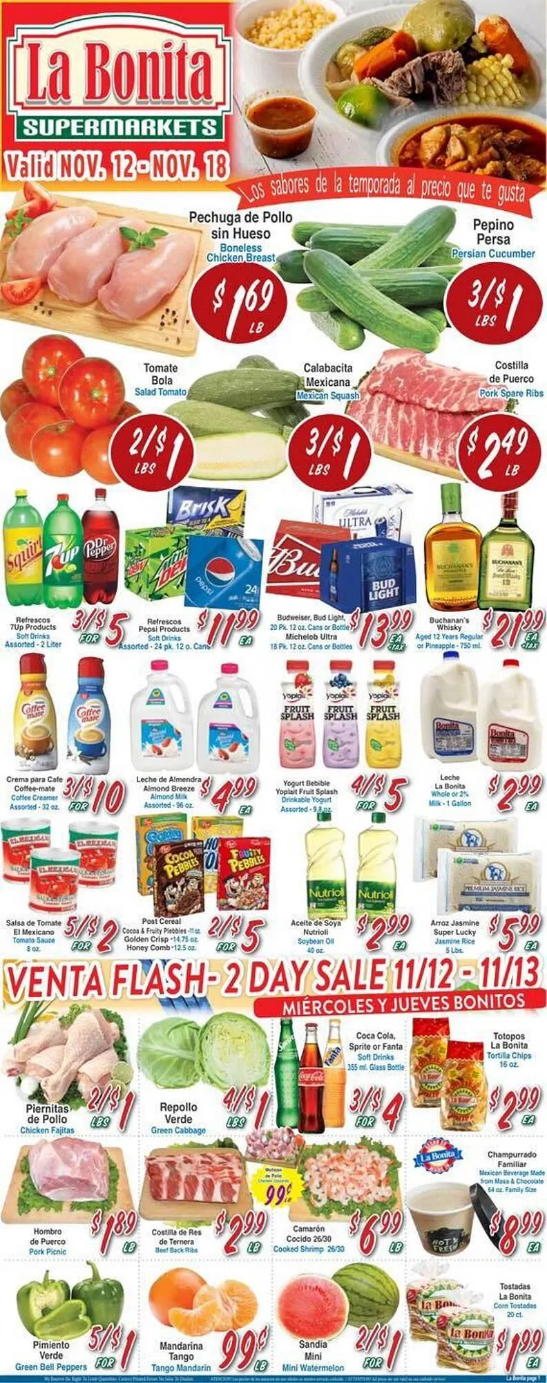 Weekly ad La Bonita Supermarkets weekly ad from November 12 to November 18 2025 - Page 1