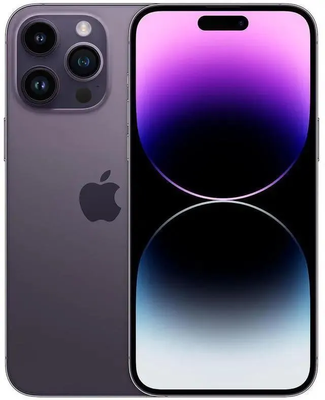 Apple iPhone 14 PRO MAX 128GB, Refurbished Unlocked Cell Phone, Deep Purple - Very Good Condition (Grade B)