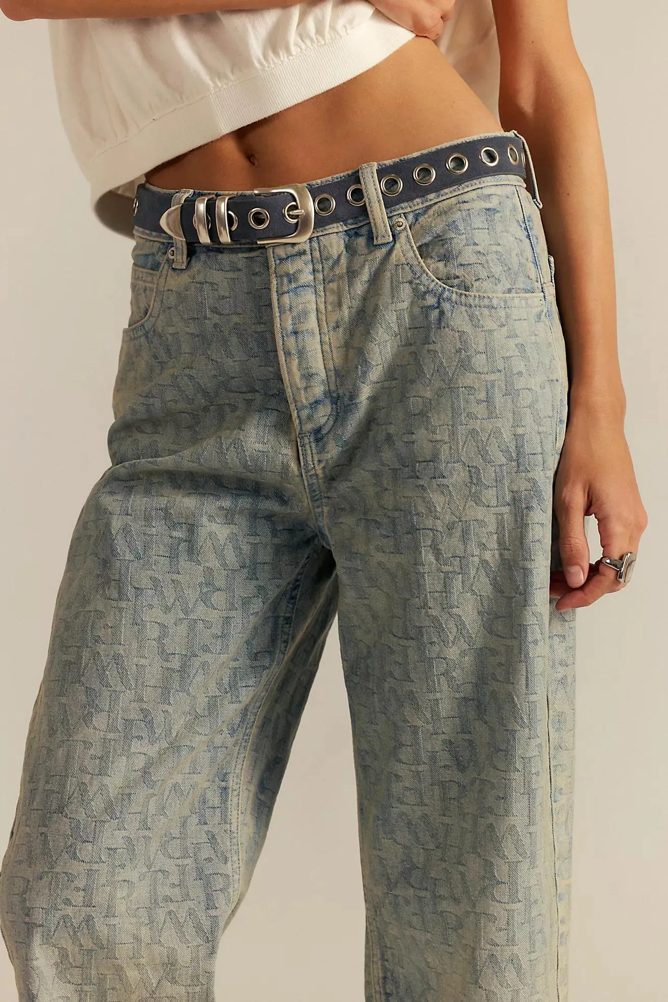 We The Free Deep Trance Dropped Jacquard Jeans