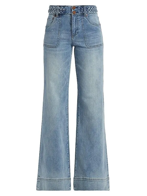 Juno Braided High-Rise Jeans