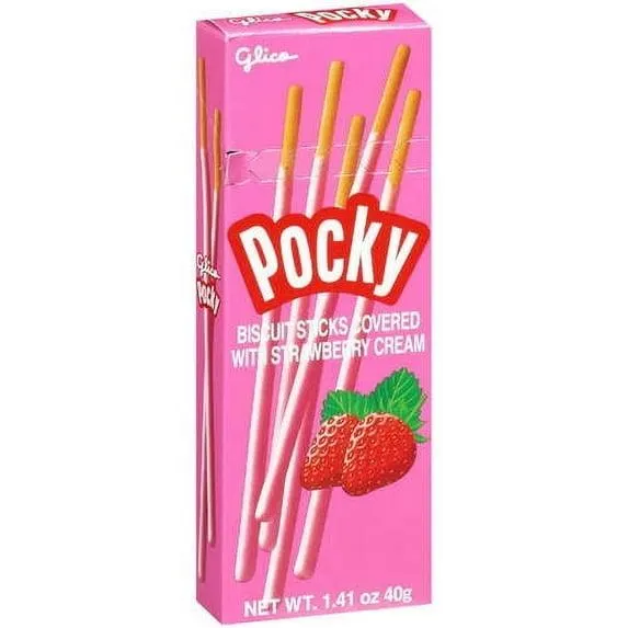 Glico Pocky Biscuit Sticks, Strawberry, 1.41 Oz