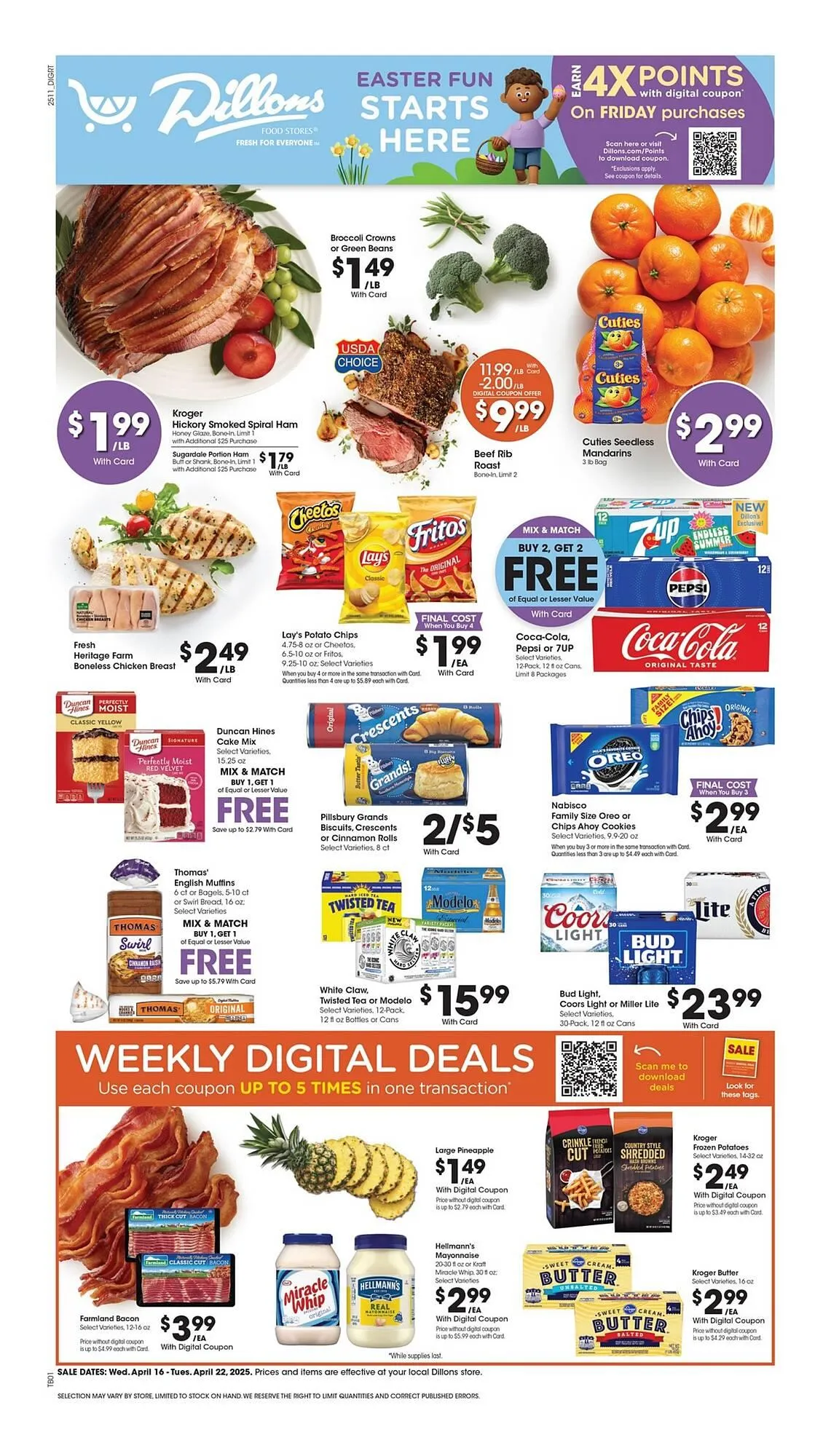 Weekly ad Dillons Weekly Ad from April 16 to April 22 2025 - Page 1