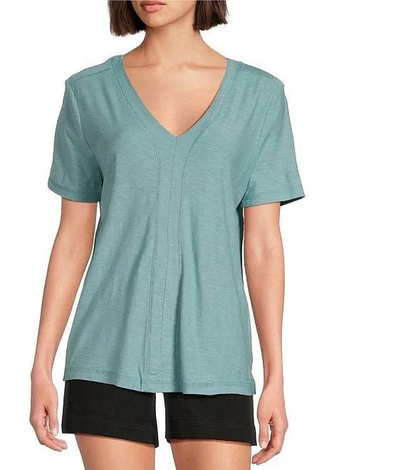 Short Sleeve V-Neck Top