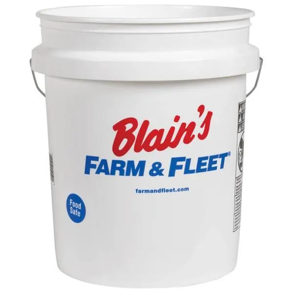 5 Gallon White Plastic Pail