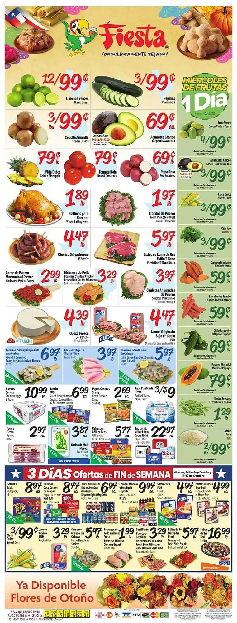 Weekly ad Fiesta Mart weekly ad from October 15 to October 21 2025 - Page 1