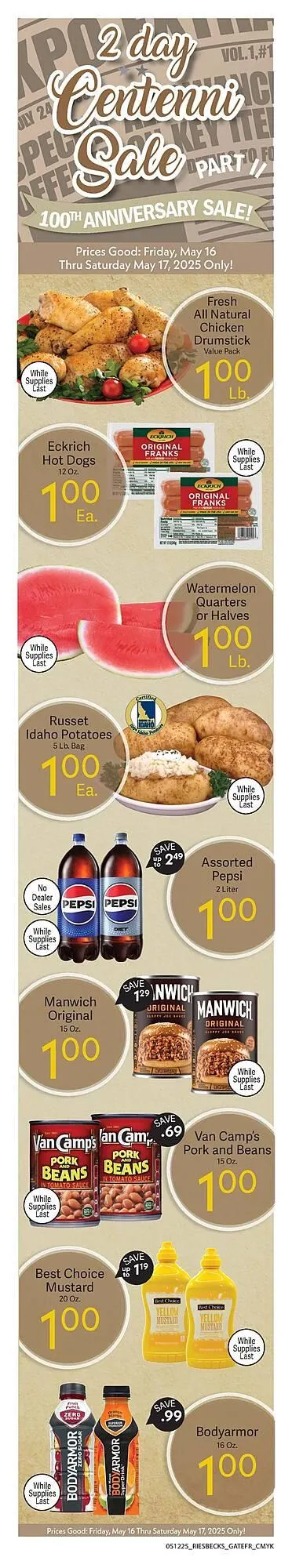 Weekly ad Riesbeck Weekly Ad from May 16 to May 17 2025 - Page 1