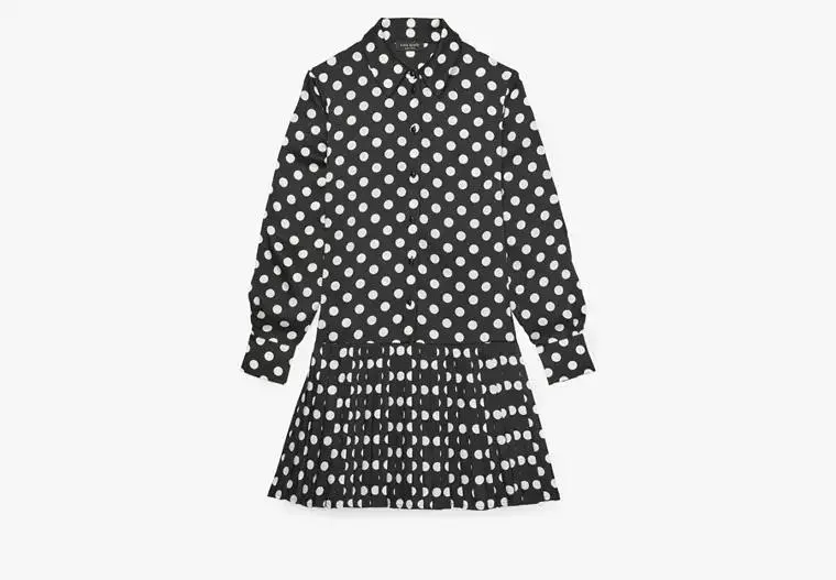 Breezy Dot Pleated Dress
