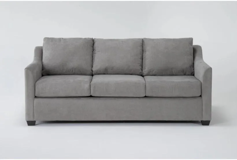 Porthos Vintage Grey Fabric 80" Sofa