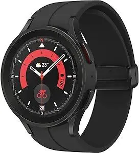 SAMSUNG Galaxy Watch 5 Pro (45mm,WIFI + 4G LTE) 1.4'' Super AMOLED Smartwatch GPS Bluetooth with Sleep Coaching,Bioactive Sensor,Water Resistant R925U (Fast Charger Bundle,Black Titanium) (Renewed)