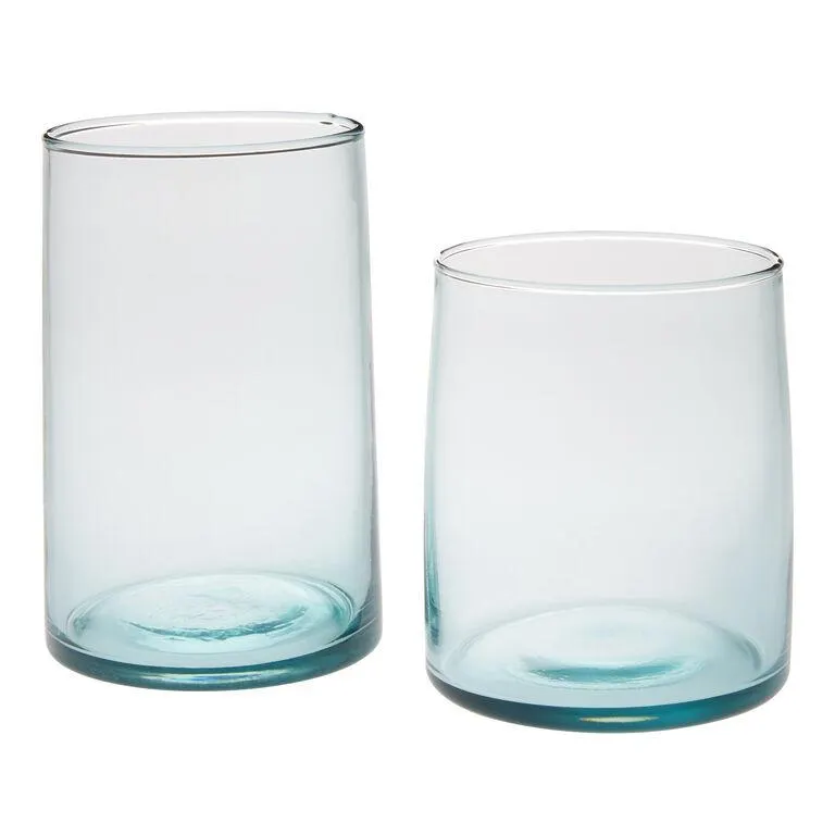 Blue India Tapered Bar Glass