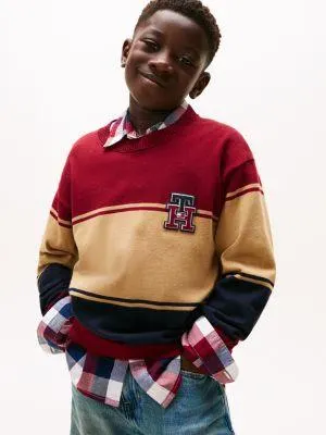 Kids' TH Logo Colorblock Sweater