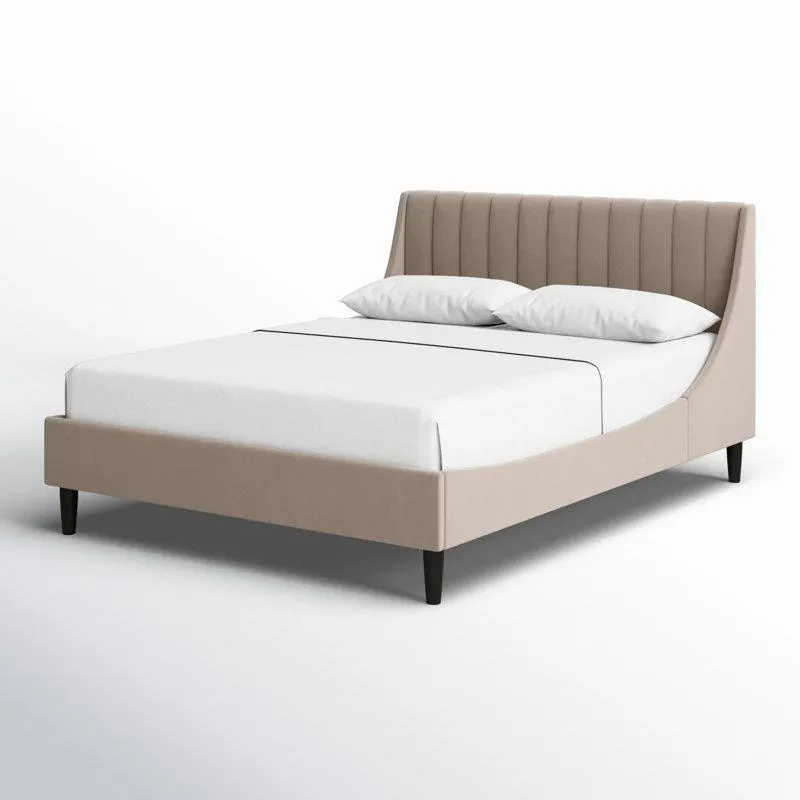 Helaina Upholstered Wingback Bed