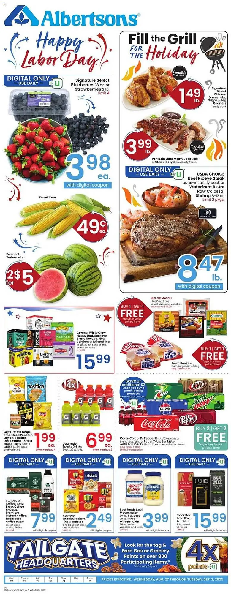 Weekly ad Albertsons Weekly Ad from August 27 to September 2 2025 - Page 1