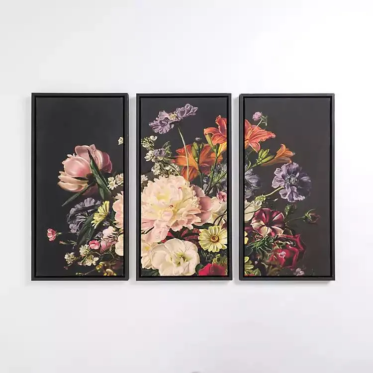 Bold Bouquet Framed Art Prints, Set of 3