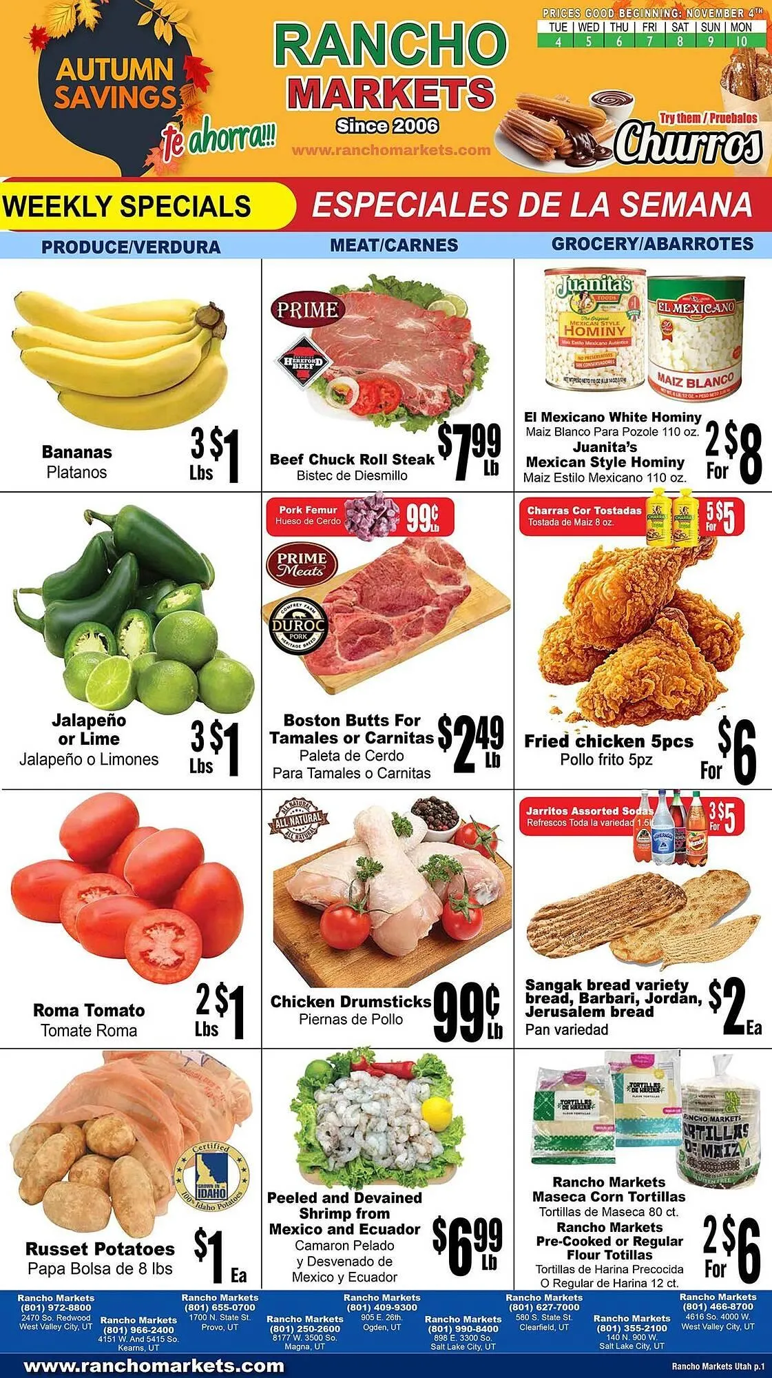 Weekly ad Rancho Markets weekly ad from November 4 to November 10 2025 - Page 1