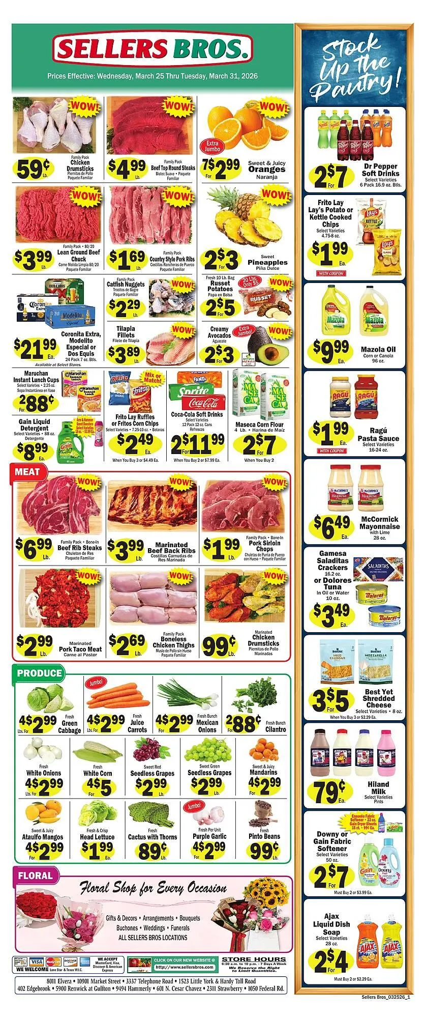 Weekly ad Sellers Bros weekly ad from March 25 to March 31 2026 - Page 1