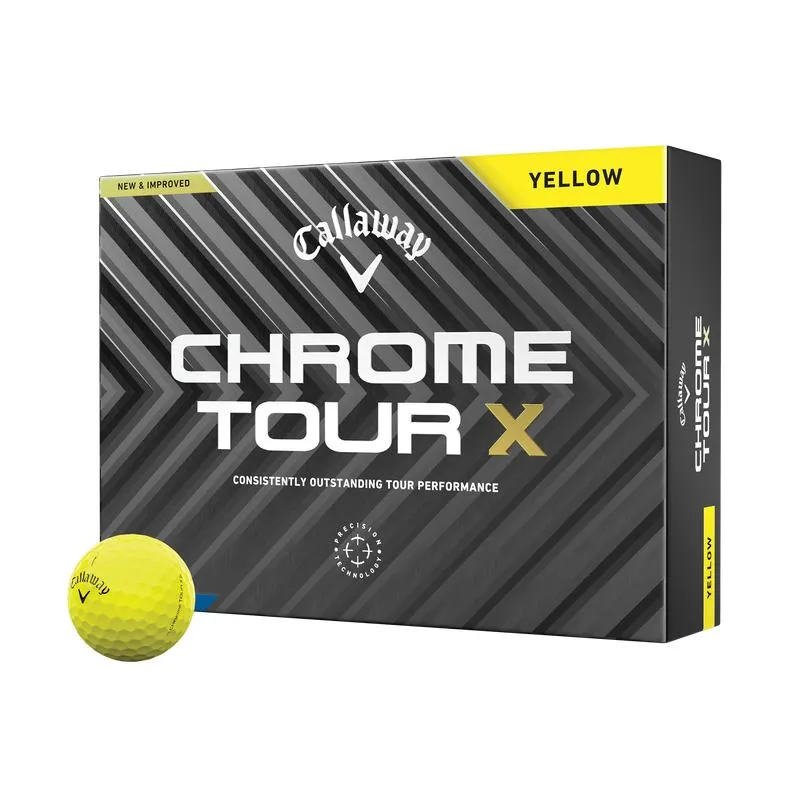 Chrome Tour X Yellow Golf Balls