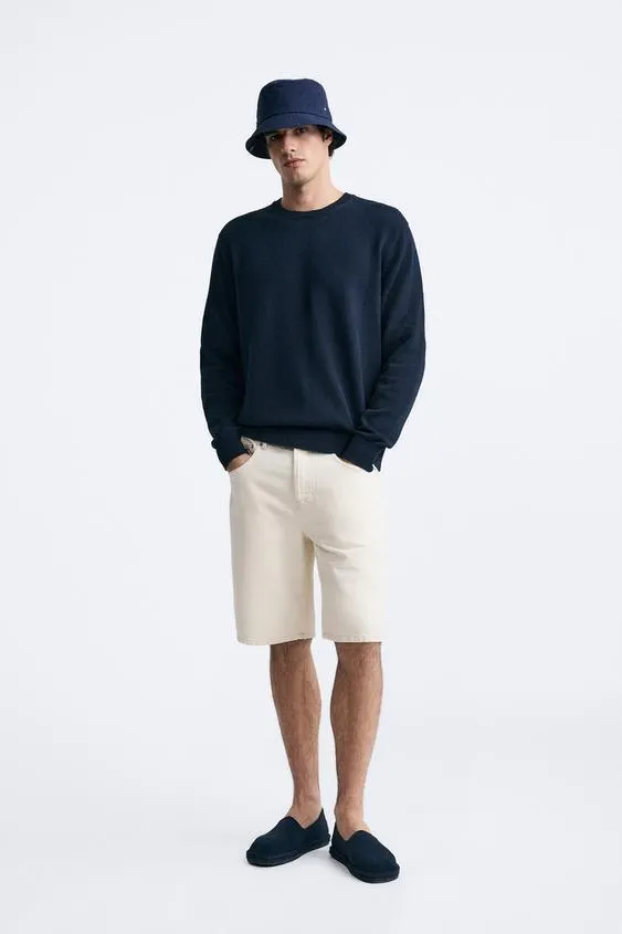 REGULAR FIT DENIM SHORTS