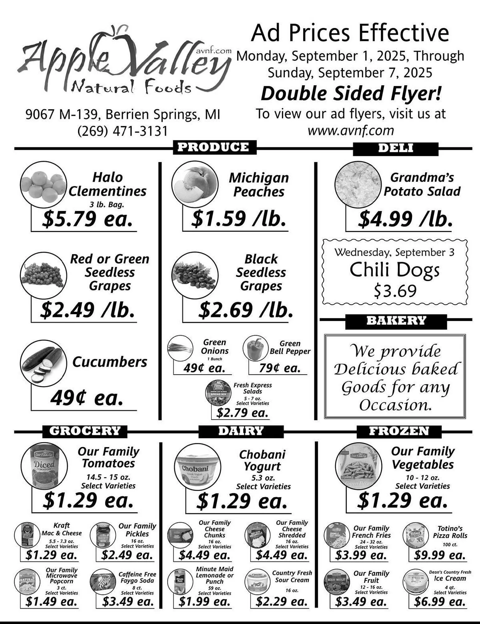 Weekly ad Apple Valley Natural Foods weekly ad from September 7 to September 7 2025 - Page 1