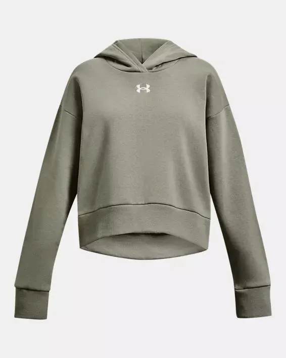 Girls' UA Rival Fleece Crop Hoodie