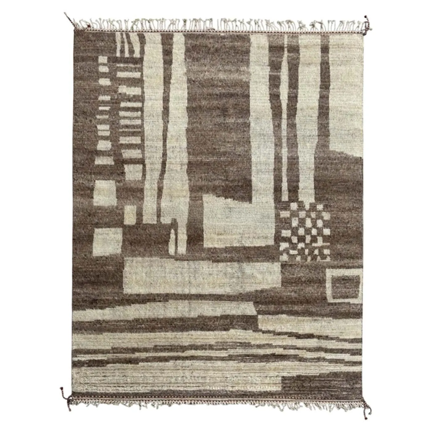 8x10 Ft Modern Moroccan style Handmade Rug. 100% Wool. Custom Options Available