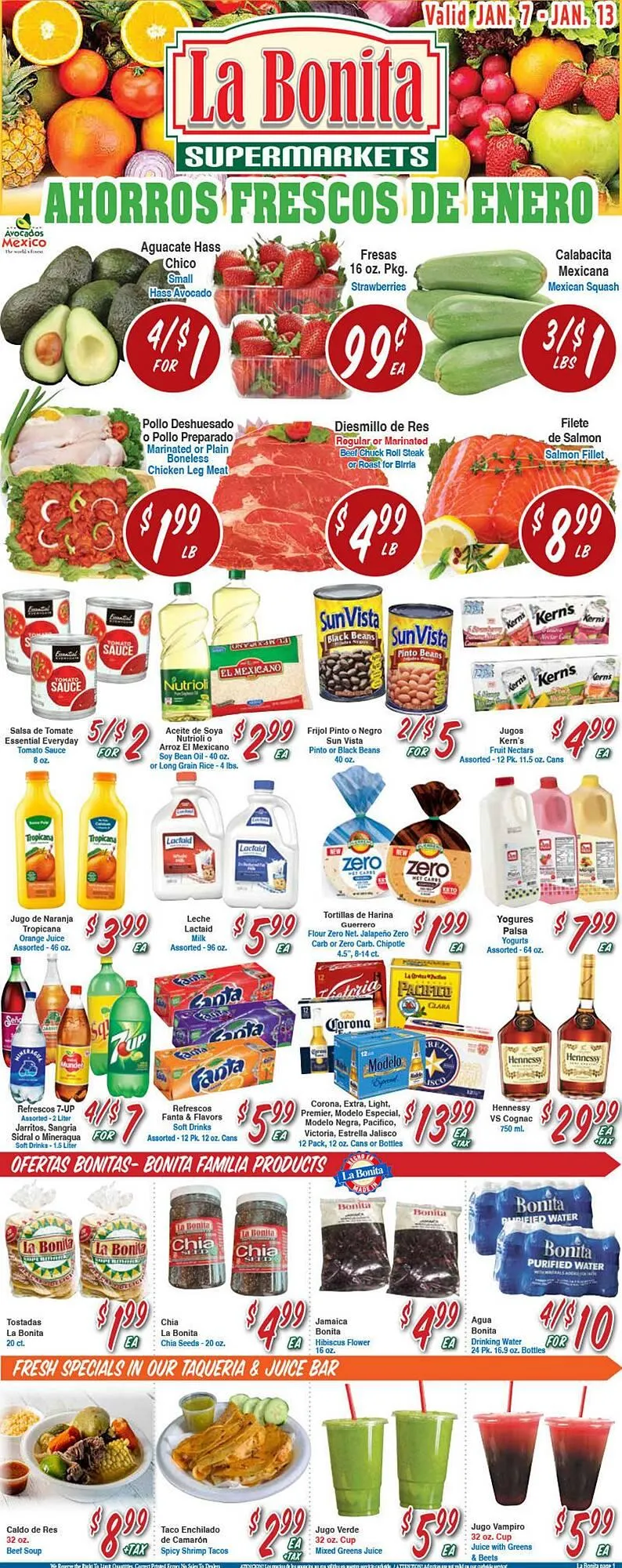 Weekly ad La Bonita Supermarkets weekly ad from January 7 to January 13 2026 - Page 1