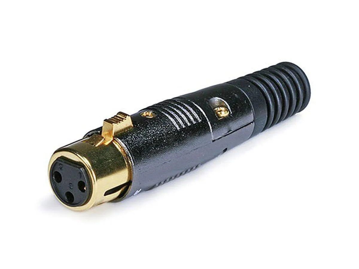 Monoprice 3-Pin XLR Female Mic Connector, Gold Plated Pins