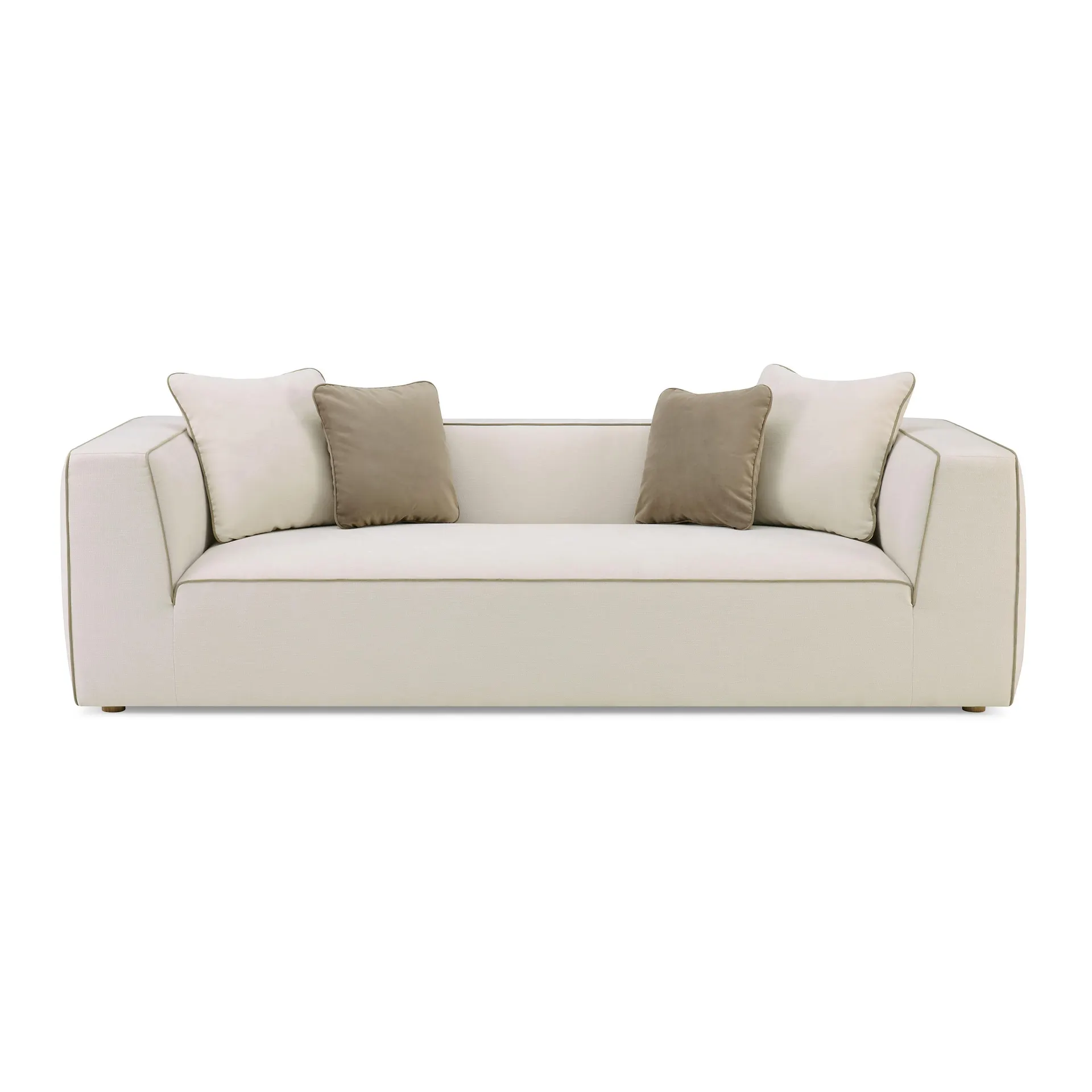 Tristine 96" Cream Linen Sofa